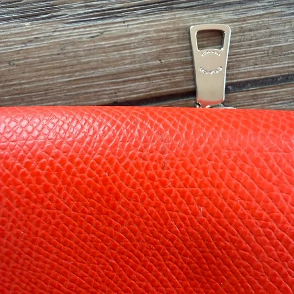 Coach Orange Leather Wallet and Brown Signature Pouch Set - Picture 4 of 7